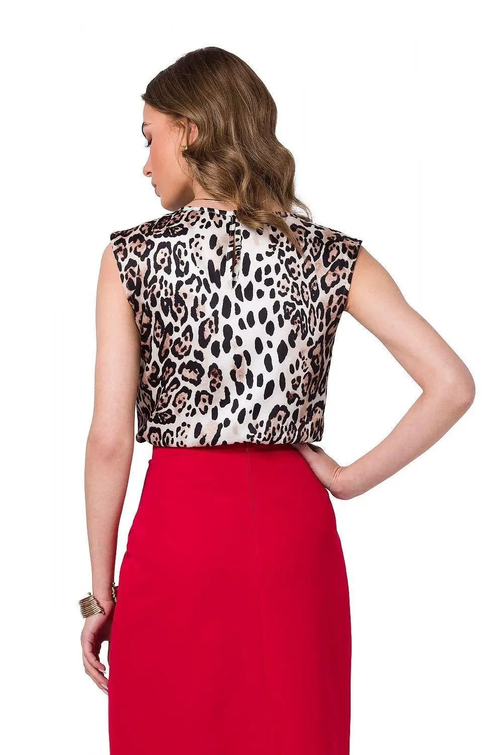 Stylove sleeveless and round neckline blouse - Honesty Sales