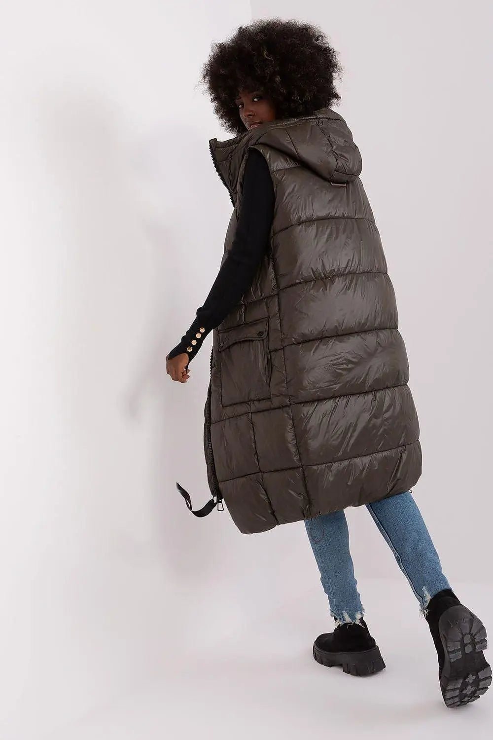 Subleve quilted zippered vest with hood - Honesty Sales