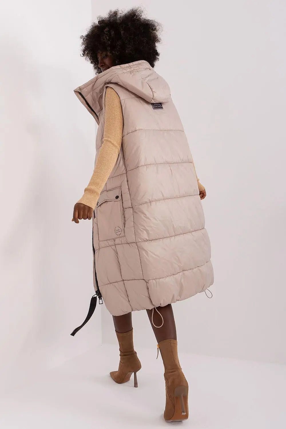 Subleve quilted zippered vest with hood - Honesty Sales