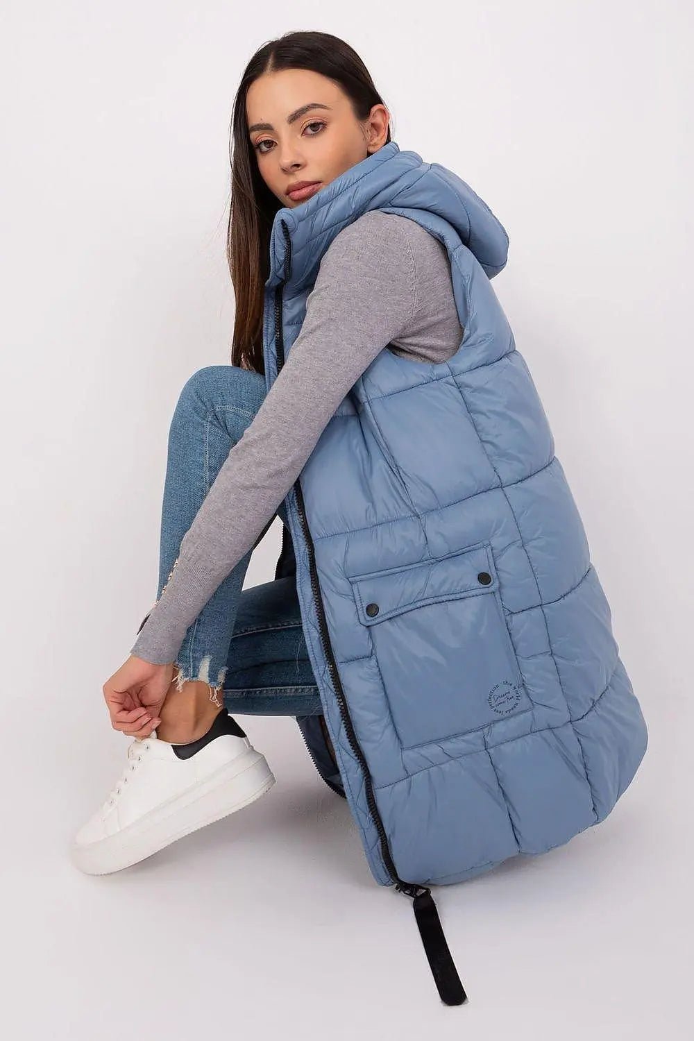Subleve quilted zippered vest with hood - Honesty Sales