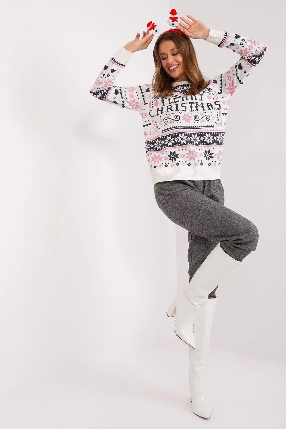 Sublevel comfortable polyacrylic christmas sweater - Honesty Sales