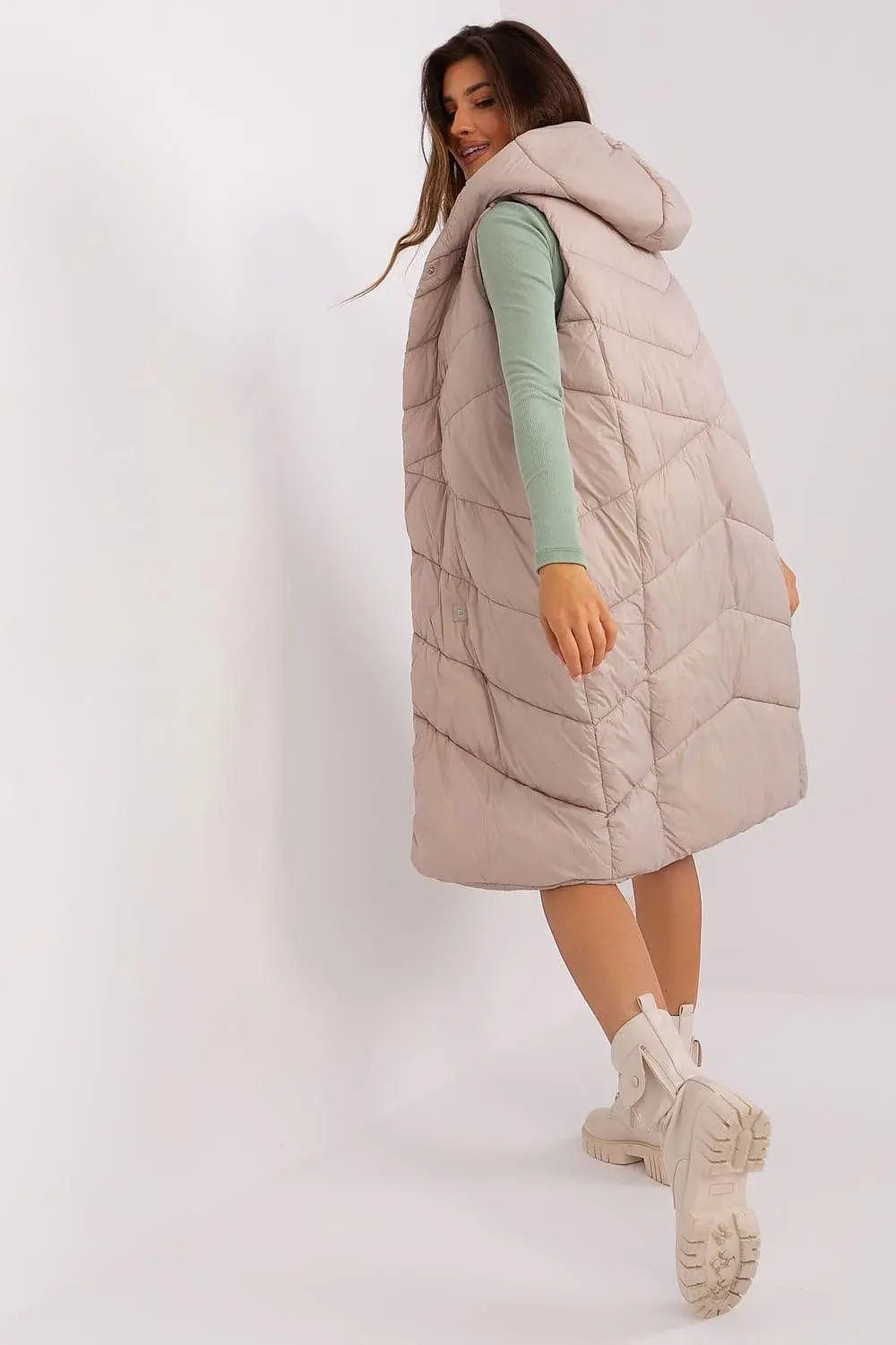 Sublevel Quilted insulated vest with hood - Honesty Sales