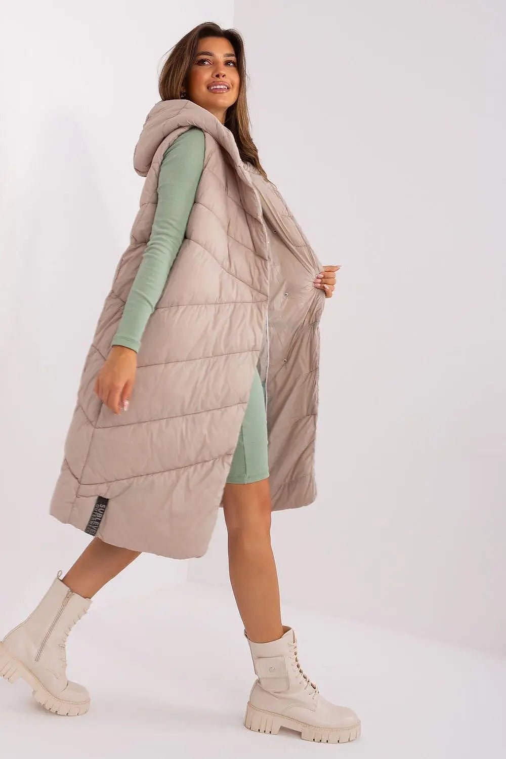 Sublevel Quilted insulated vest with hood - Honesty Sales