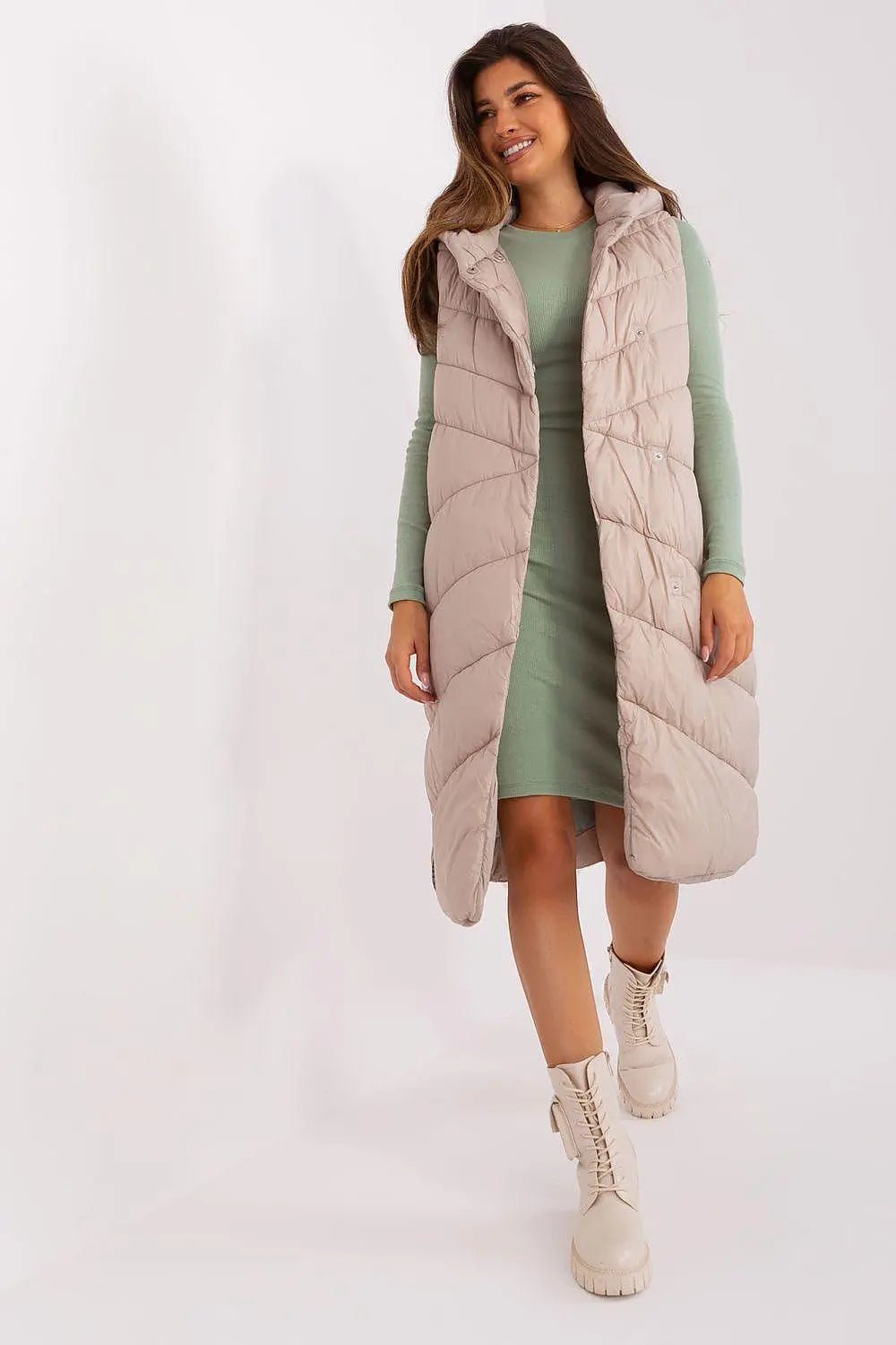 Sublevel Quilted insulated vest with hood - Honesty Sales