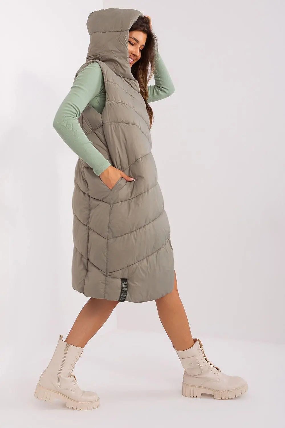 Sublevel Quilted insulated vest with hood - Honesty Sales