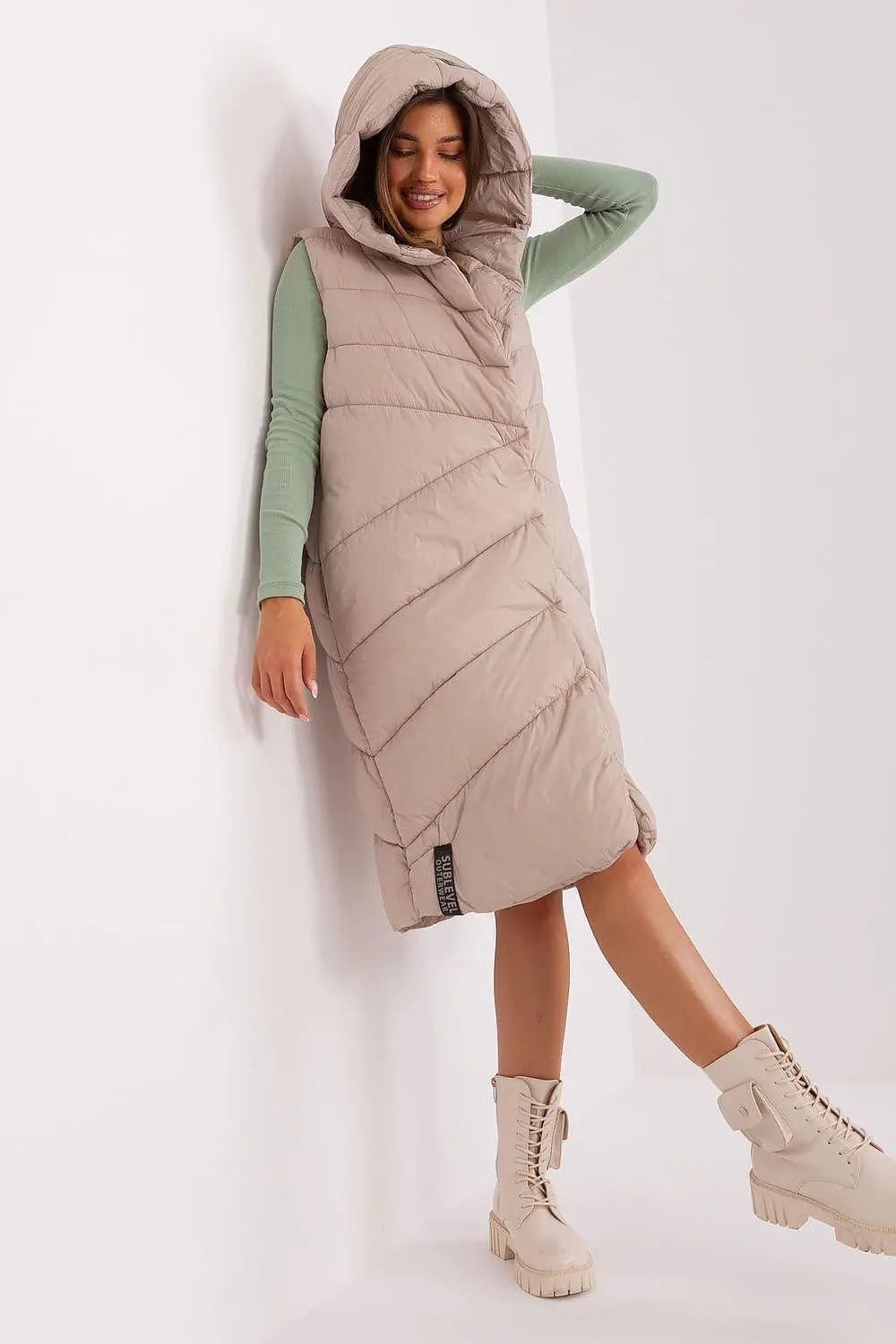 Sublevel Quilted insulated vest with hood - Honesty Sales