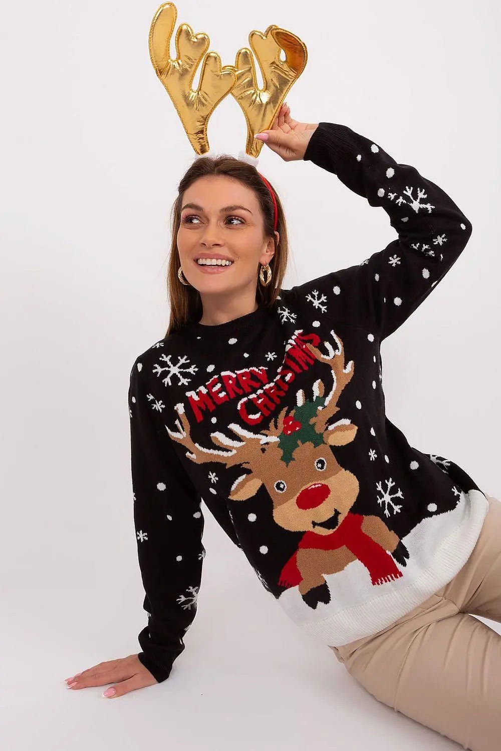 Sublevel tactile polyacrylic christmas sweater - Honesty Sales