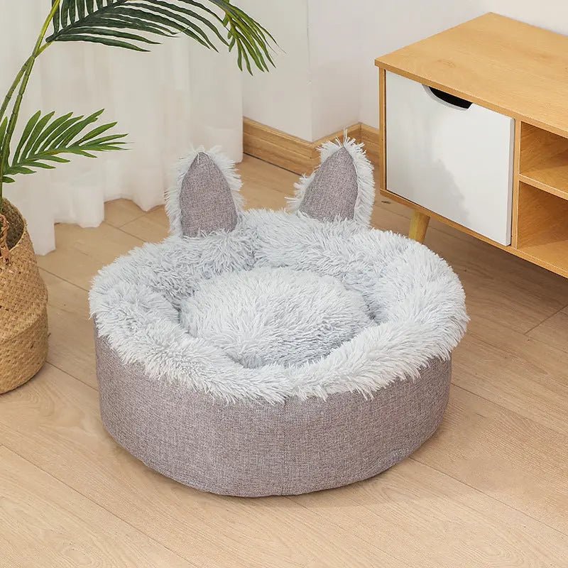 Supply Best Selling Faux Far Comfortable Plush Indoor Cat Bed House Cat Bed Plush Dog Cat Fluffy Bed - Honesty Sales