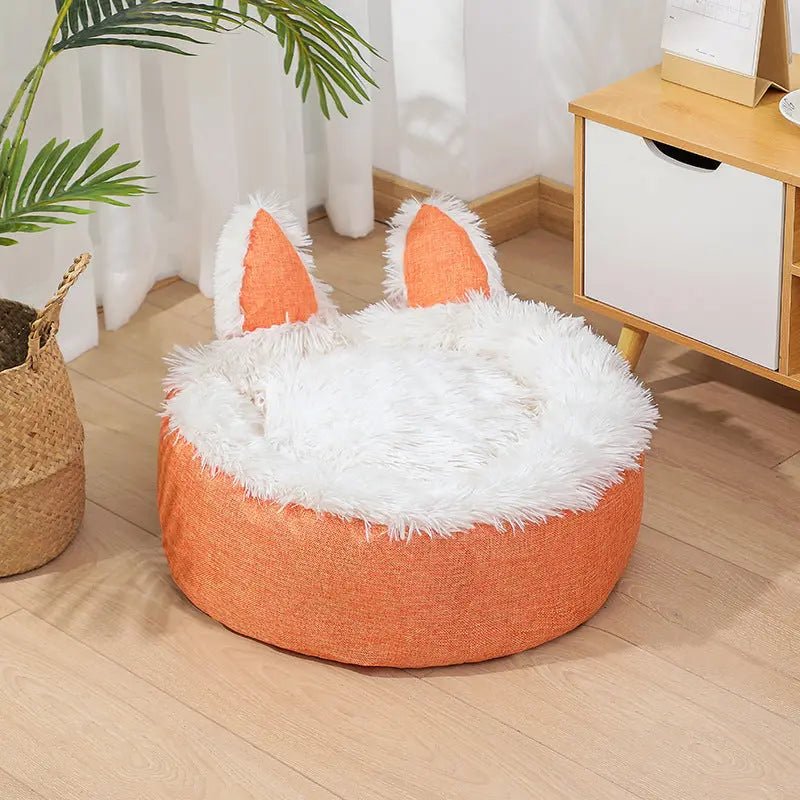 Supply Best Selling Faux Far Comfortable Plush Indoor Cat Bed House Cat Bed Plush Dog Cat Fluffy Bed - Honesty Sales
