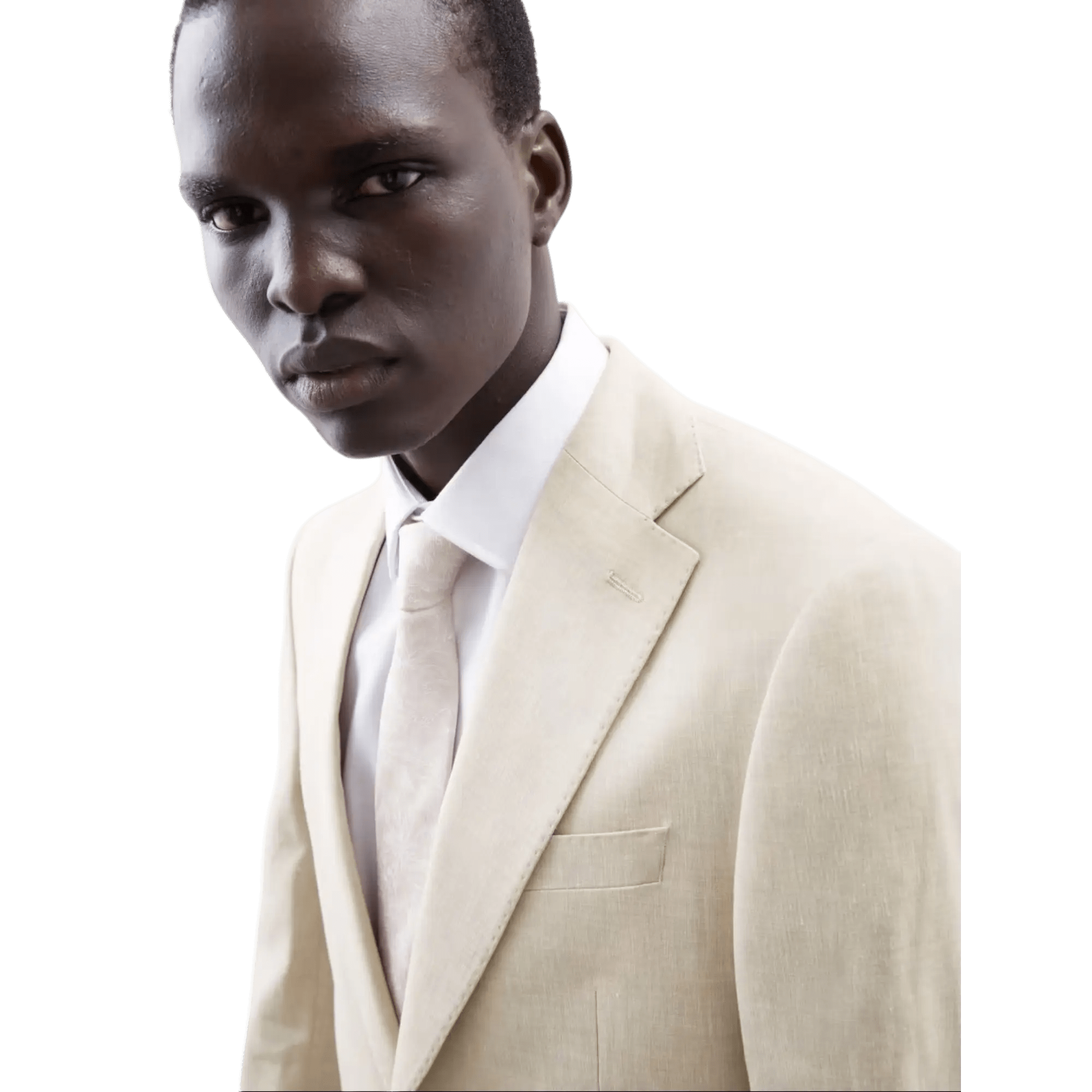 Tailored Fit Italian Performance Linen Blend Suit Jacket - Honesty Sales