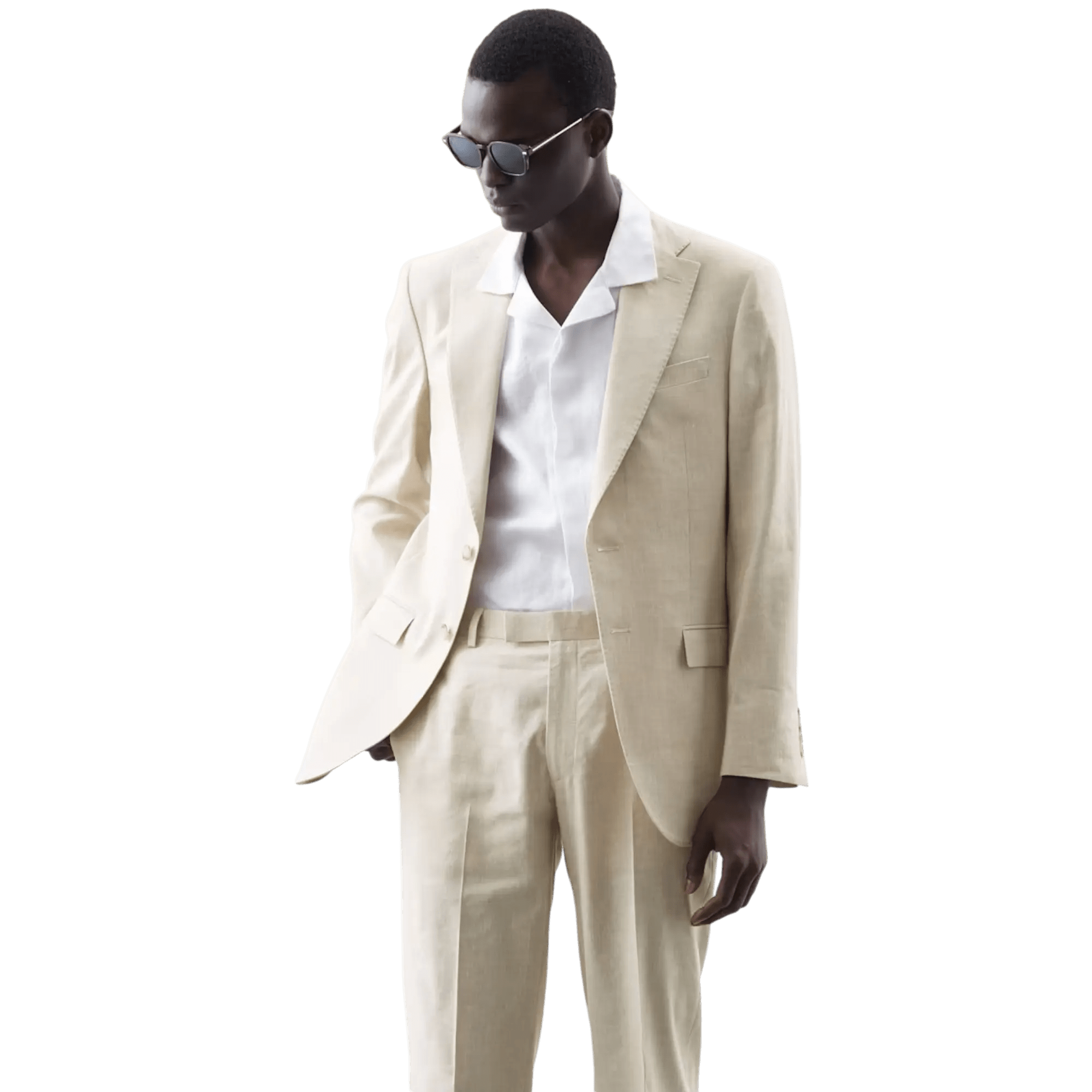 Tailored Fit Italian Performance Linen Blend Suit Jacket - Honesty Sales