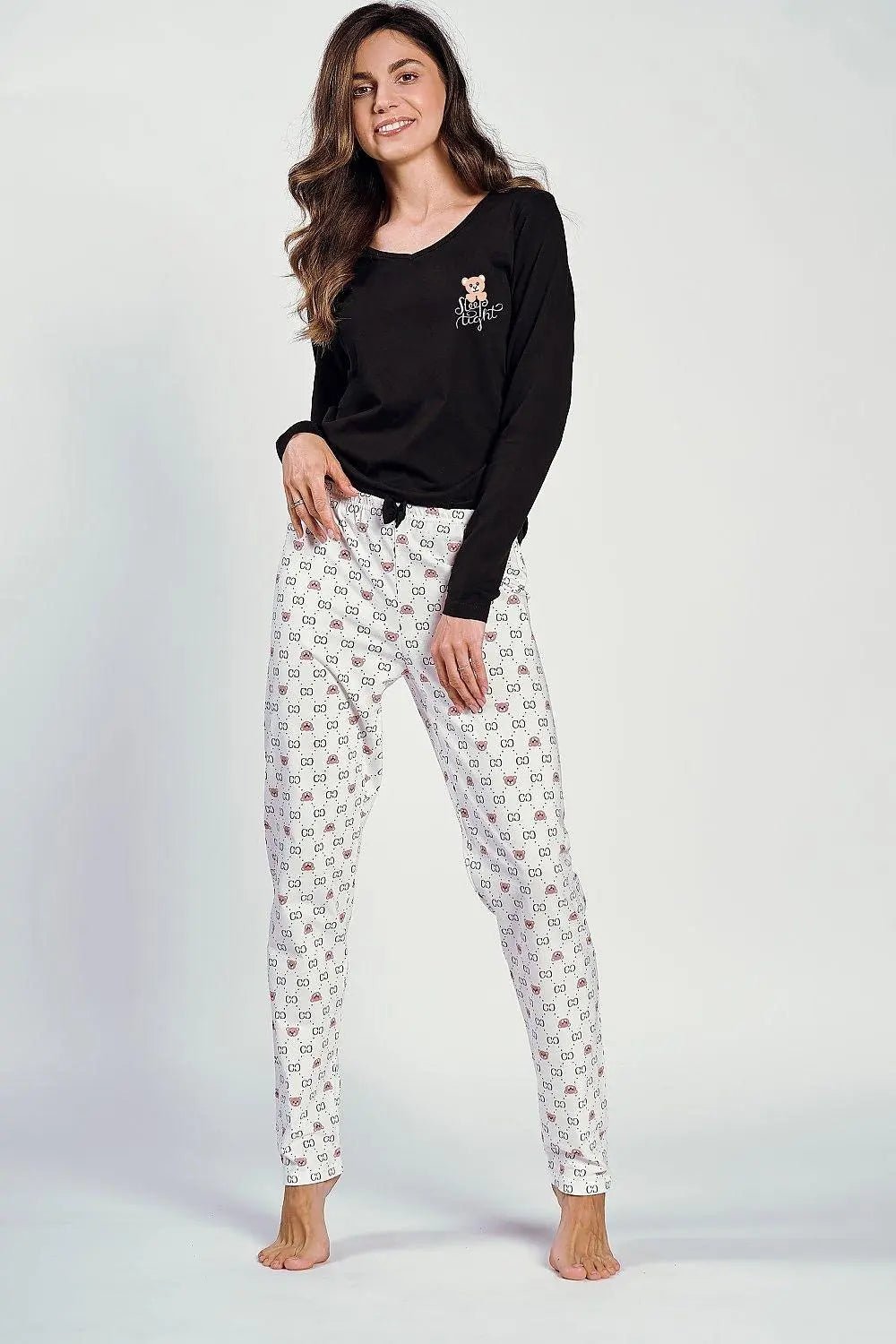 Taro long-sleeved blouse and pants pyjama - Honesty Sales
