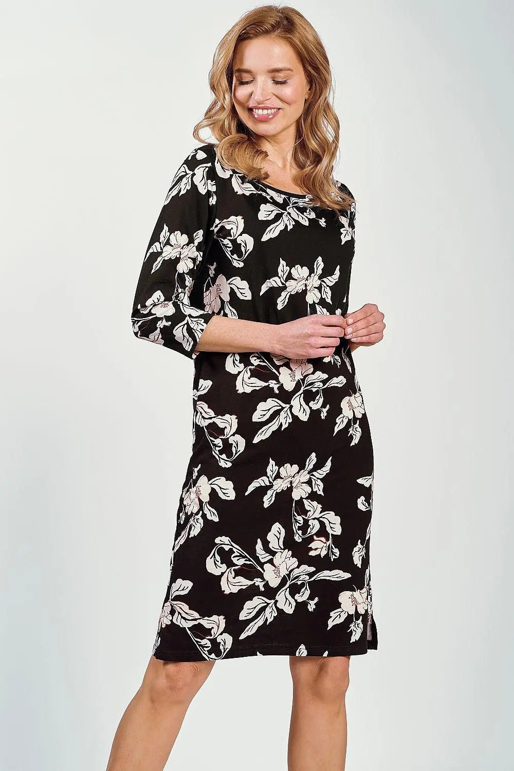 Taro semi-circular neckline Nightshirt - Honesty Sales