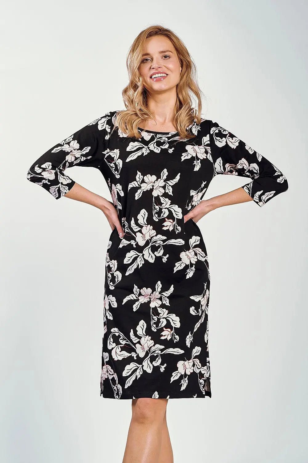 Taro semi-circular neckline Nightshirt - Honesty Sales