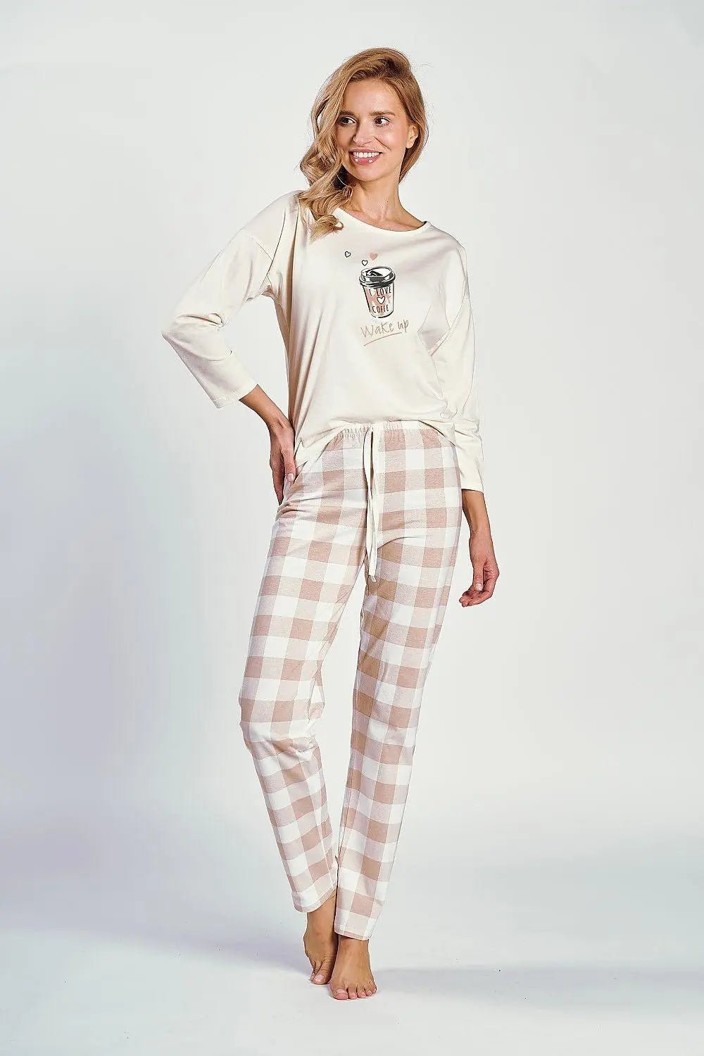 Taro sleeve blouse and long pants pyjama - Honesty Sales