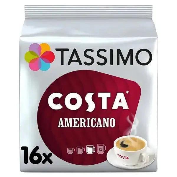 Tassimo Costa Americano Coffee Pods 16 Servings (Pack of 5) - Honesty Sales