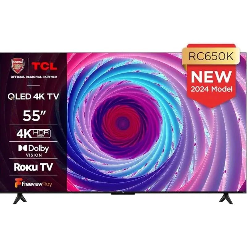 TCL 55RC650K 55 - inch QLED Pro TV, 4K Ultra HD, Roku TV - Honesty Sales