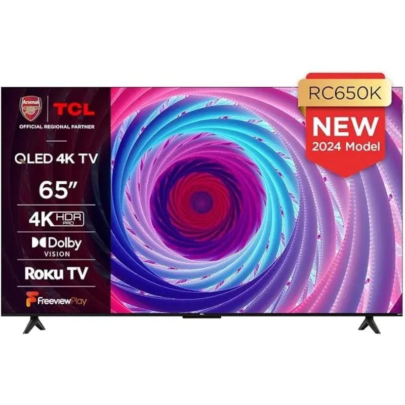 TCL 65RC650K 65 - inch QLED Pro 4K Ultra HD Roku TV - Honesty Sales