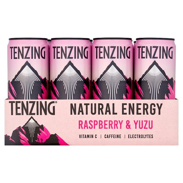Tenzing Raspberry & Yuzu Natural Energy 12 x 330ml (12 x 330ml) - Honesty Sales
