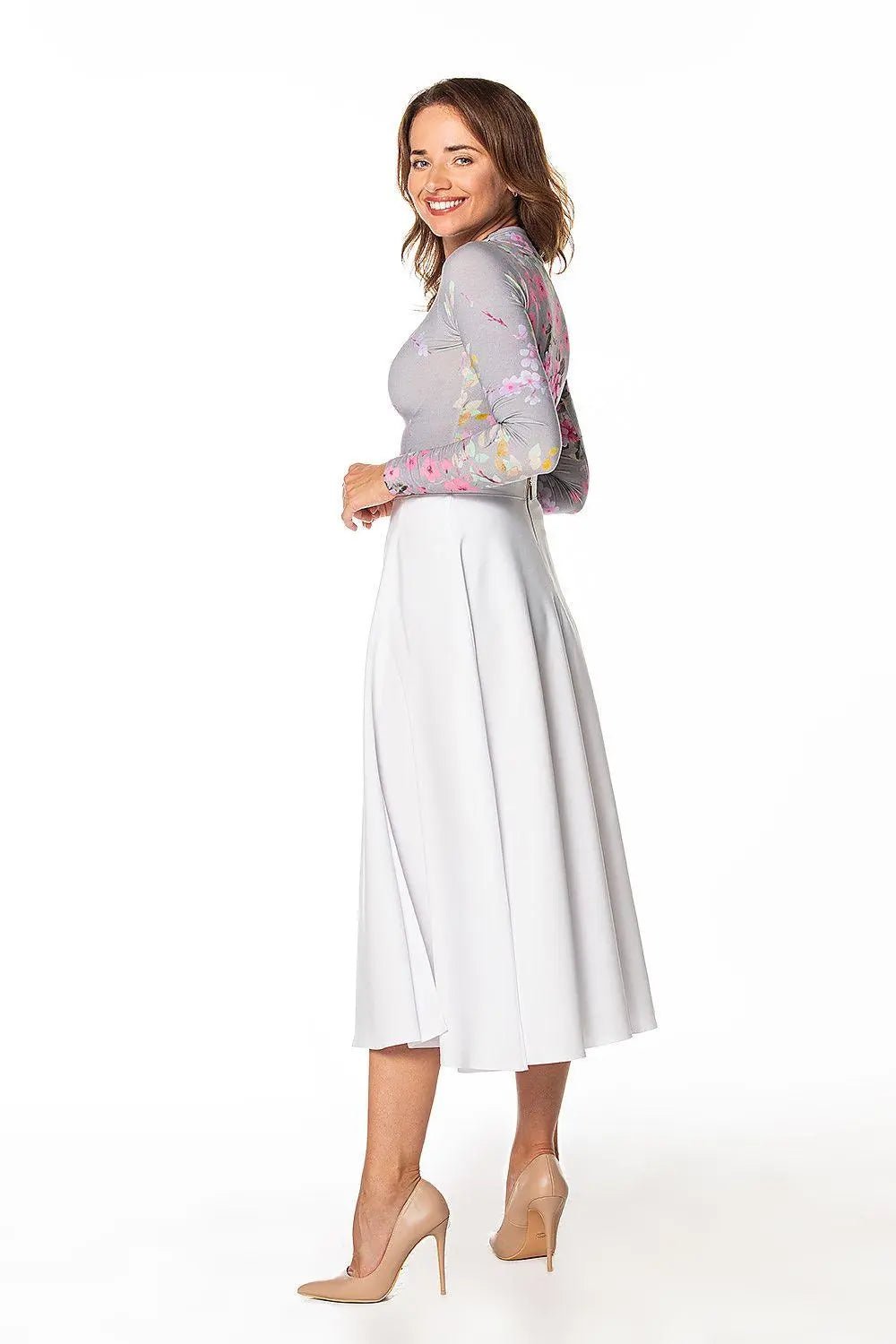 Tessita elegant mid-calf skirt - Honesty Sales