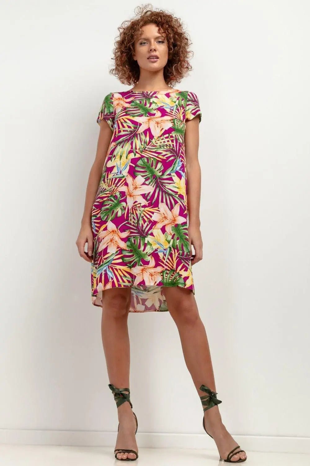 Tessita patterned viscose dress - Honesty Sales