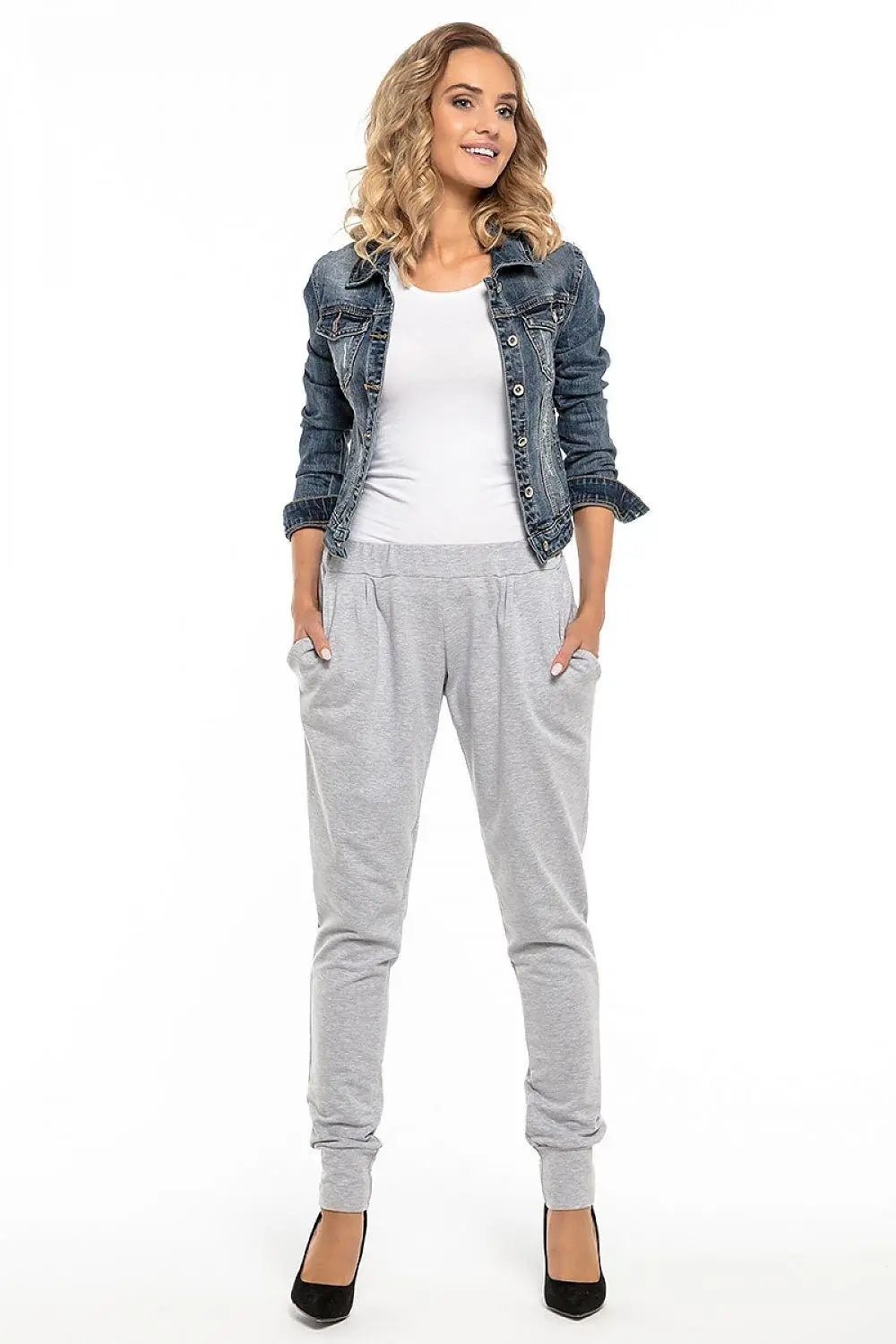 Tessita sweatpants with pockets and a ribbed leg - Honesty Sales