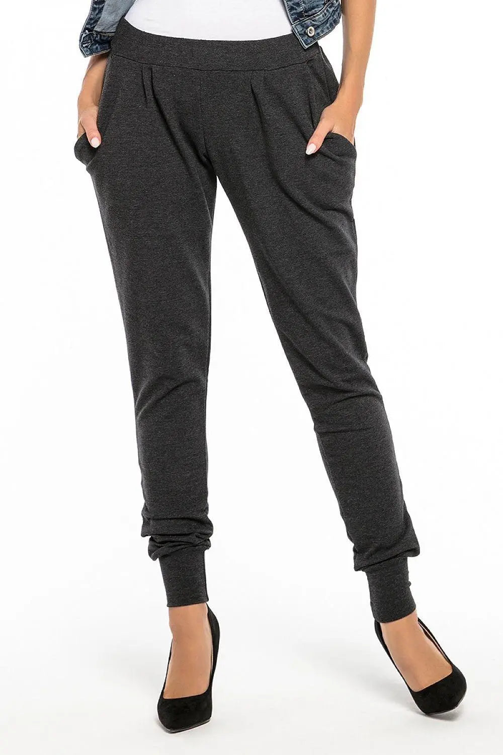 Tessita sweatpants with pockets and a ribbed leg - Honesty Sales