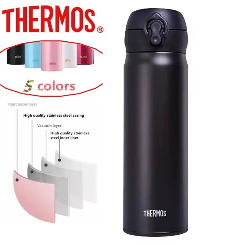 THERMOS Stainless Steel Vacuum Insulated Water Bottle – 350ml/500ml Leak - Proof Thermal Tumbler Flask - Honesty Sales