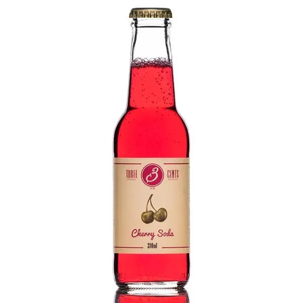 Three Cents Cherry Soda 24 x 200ml - Honesty Sales