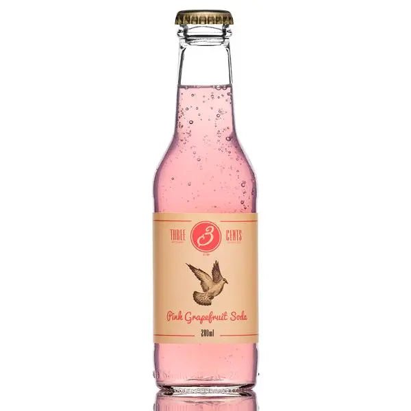 Three Cents Pink Grapefruit Soda 24 x 200ml - Honesty Sales