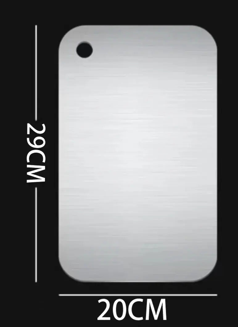 Titanium Stainless Steel Cutting Board – 304 Food Grade Thickened Double - Sided Chopping Board for Kitchen, Fruit & Meat - Honesty Sales