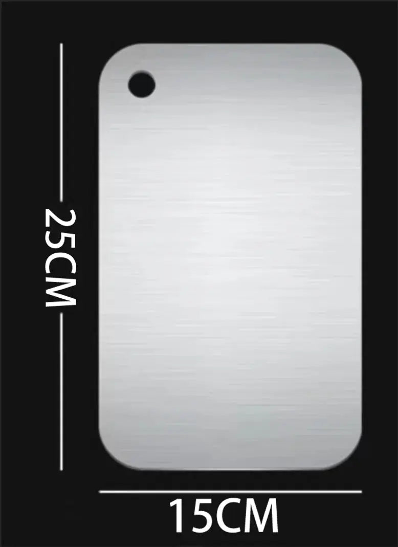 Titanium Stainless Steel Cutting Board – 304 Food Grade Thickened Double - Sided Chopping Board for Kitchen, Fruit & Meat - Honesty Sales