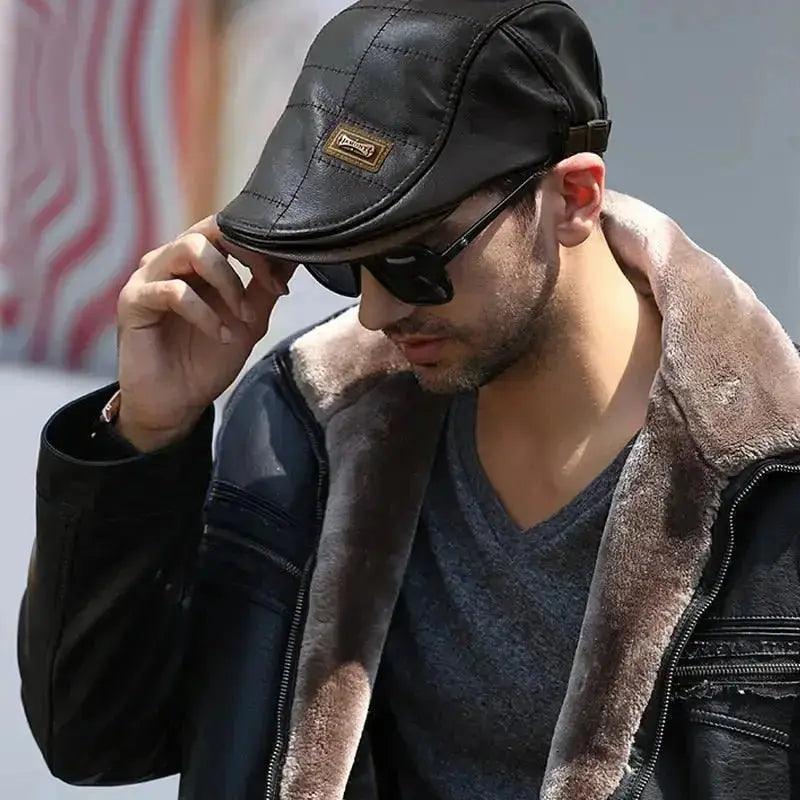Top Level Leather Newsboy Planas Duckbill Visor Cap - Honesty Sales