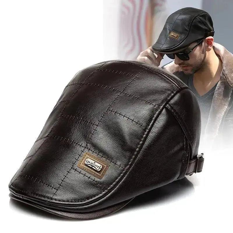 Top Level Leather Newsboy Planas Duckbill Visor Cap - Honesty Sales U.K