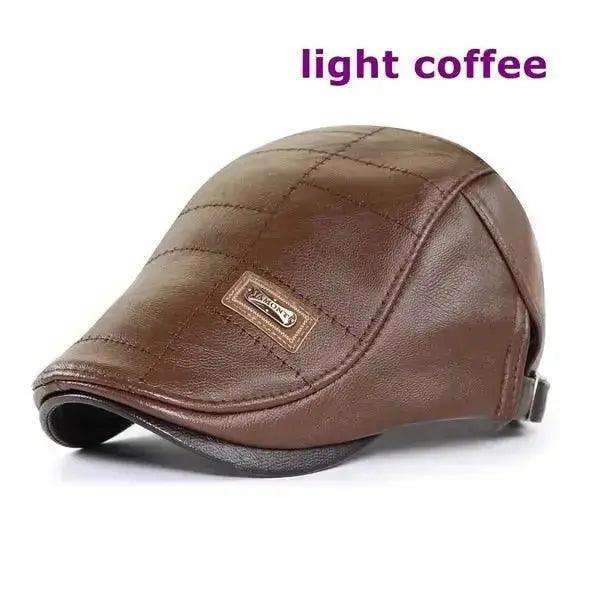 Top Level Leather Newsboy Planas Duckbill Visor Cap Secondary image