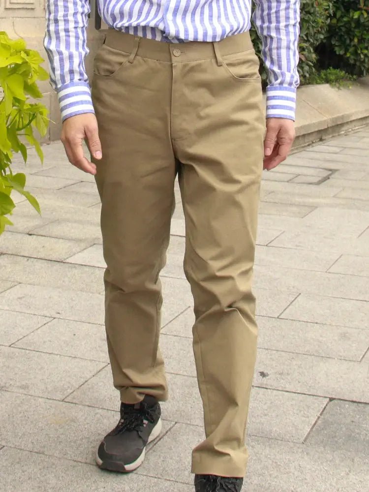 Top Warm Heavy Stretch Cotton Chinos Men Custom Made Streetwear Cotton Pants Tailored Winter Autumn Spring Warm Khakis Trousers - Honesty Sales