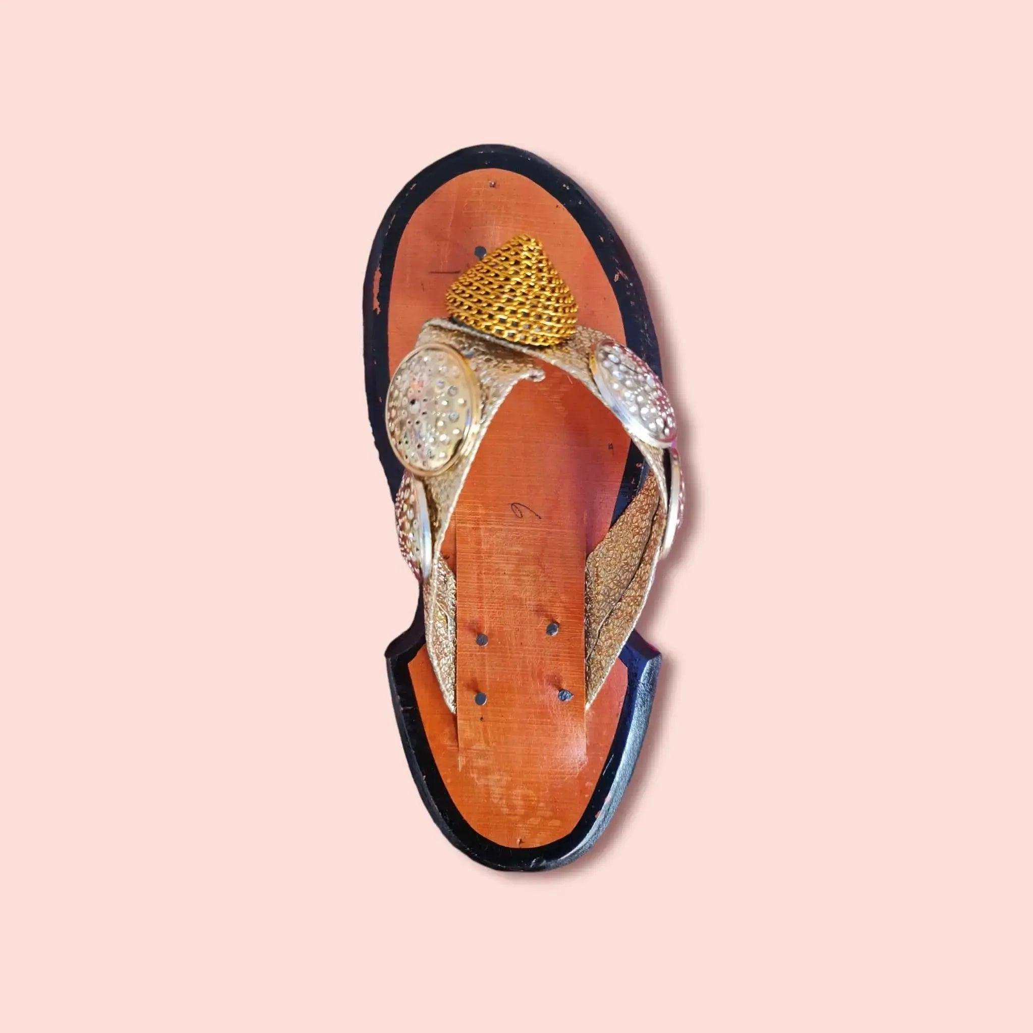 Traditional Ghanaian Royal Slippers (Ahenema) - Honesty Sales