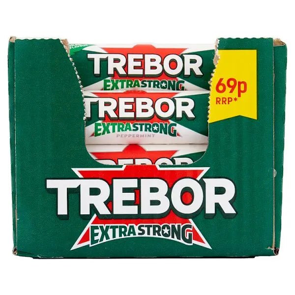 Trebor Extra Strong Peppermint Mints Roll 69p PMP 41.3g (Case of 40) - Honesty Sales