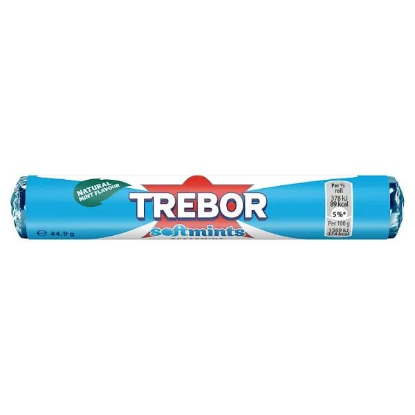 Trebor Natural Mint Flavour Softmints Spearmint 44.9g (Case of 40) - Honesty Sales