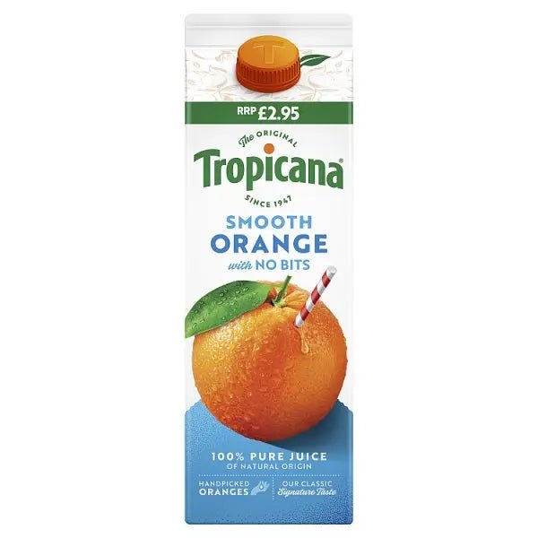 Tropicana Smooth Orange Fruit Juice 850ml (Case of 6) - Honesty Sales