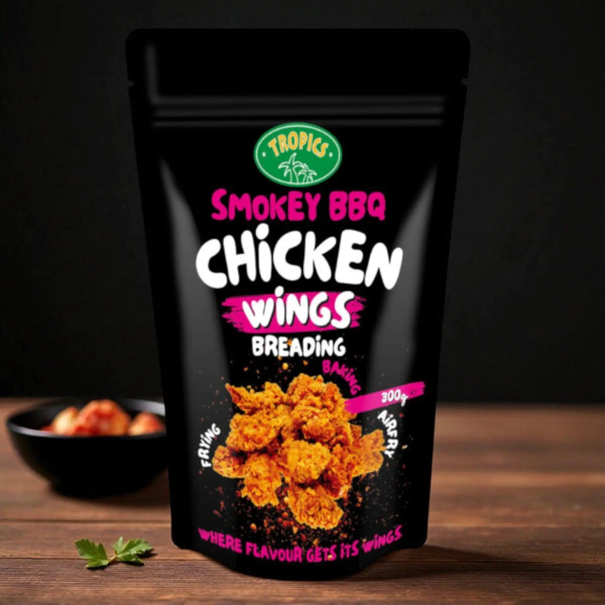 Tropics Smokey BBQ Chicken Wings Breading 6 x 300g - Honesty Sales