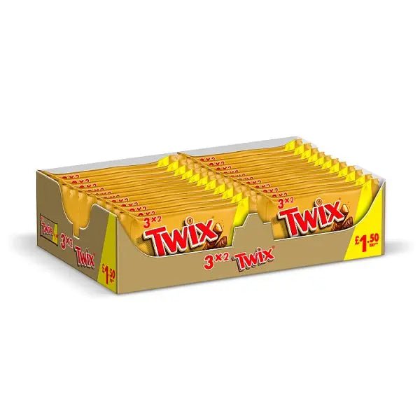 Twix Caramel & Milk Chocolate Fingers Biscuit Snack Bars Multipack (Case of 24) - Honesty Sales