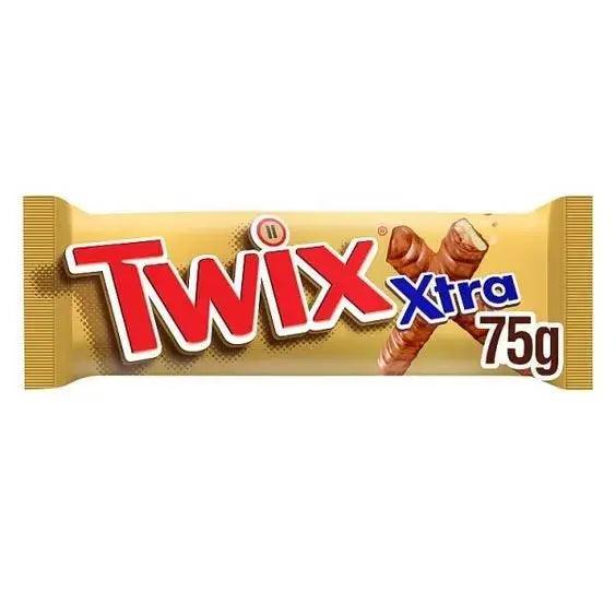Twix Xtra Milk Chocolate Biscuit Twin Bars 75g (Case of 24) - Honesty Sales