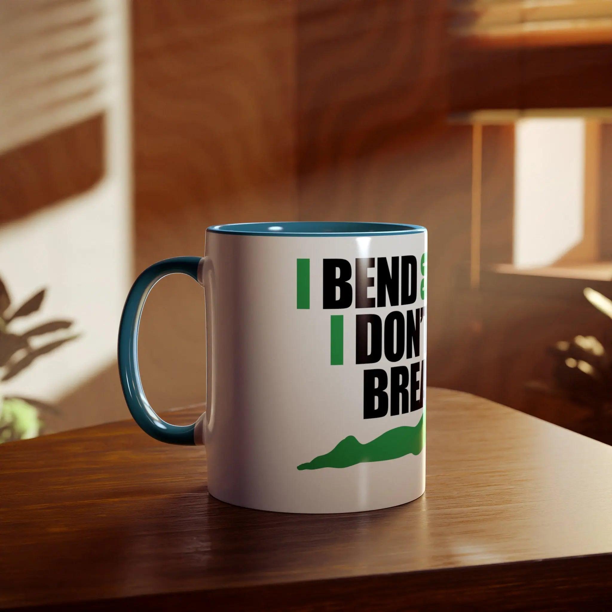 Two-Tone Coffee Mugs, 11oz - I don't break. - Honesty Sales