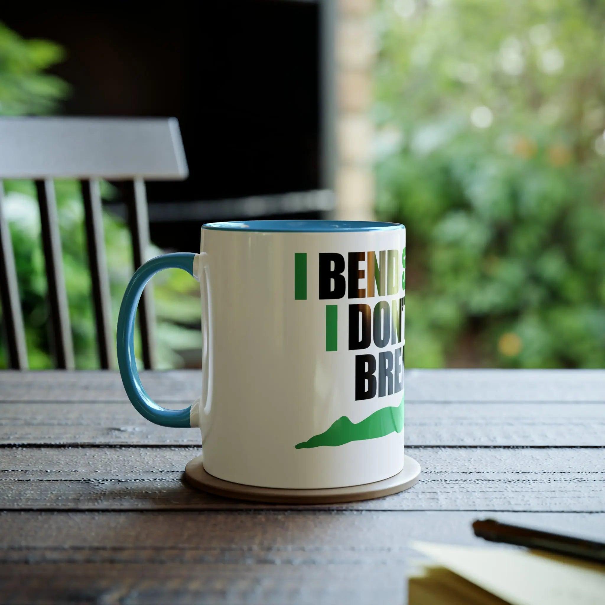 Two-Tone Coffee Mugs, 11oz - I don't break. - Honesty Sales