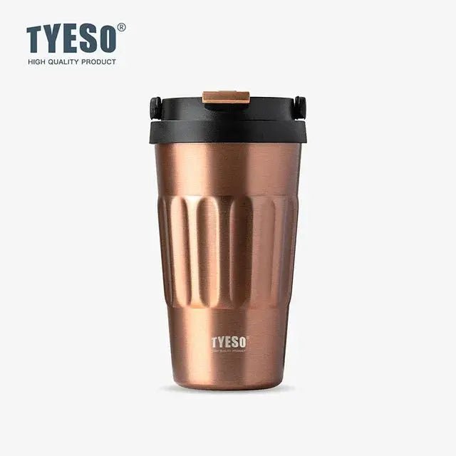 TYESO Vintage 400/500ml Coffee Mug – Portable 304 Stainless Steel Insulated Travel Cup for On - the - Go - Honesty Sales
