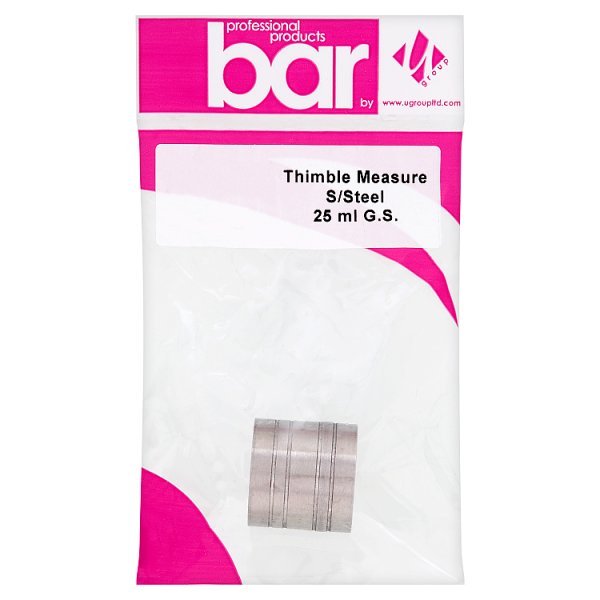 U Group Bar Professional Products Thimble Measure Stainless Steel 25ml G.S. - Honesty Sales