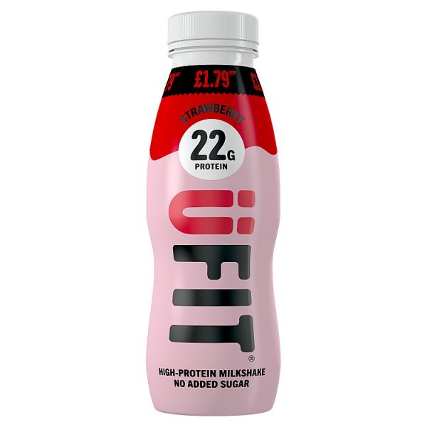 ÜFit Strawberry High-Protein Milkshake 310ml (8 x 310ml) - Honesty Sales