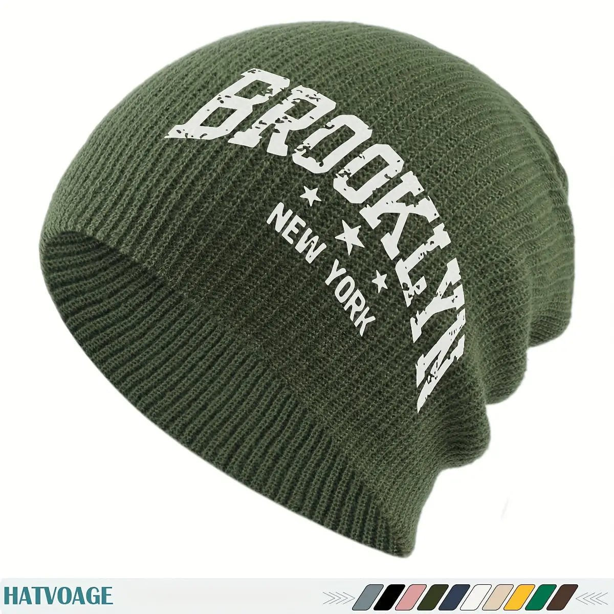 Unisex “Brooklyn New York” Knit Beanie – Slouchy Winter Streetwear Hat - Honesty Sales