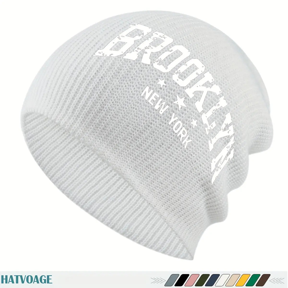 Unisex “Brooklyn New York” Knit Beanie – Slouchy Winter Streetwear Hat - Honesty Sales